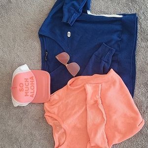 A&F cropped sweater, GAP ls waffle tee XS